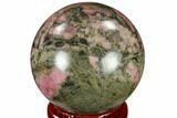 Polished Rhodonite Sphere - India #116166-1